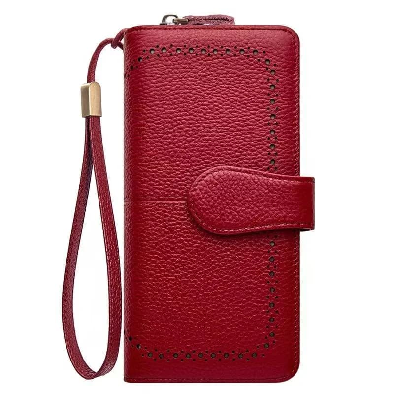 Portacarte RFID in Vera Pelle, Borsa da Donna 2026 Nuova, Portafoglio Lungo in Morbida Pelle Bovina, Pochette in Vera Pelle di Vacchetta