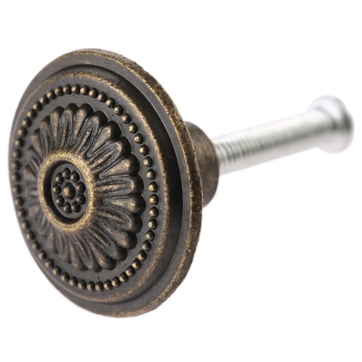 Cassetto dell'armadio da cucina Vintage manopole rotonde a foro singolo anello in bronzo antico tira la maniglia della manopola per la porta del comò dell'armadio per mobili