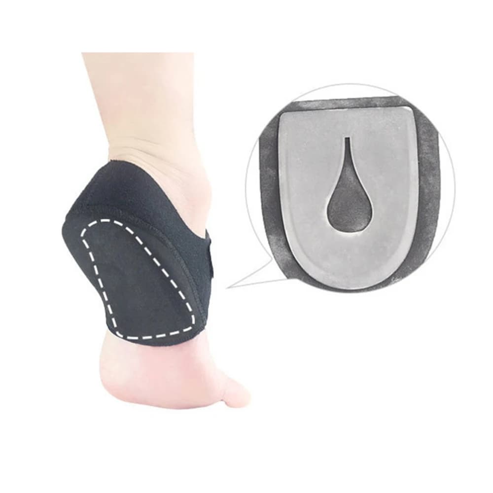 1 paio di supporto per caviglia sportiva Gel antidolorifico per tallone per la corsa soletta plantare per terapia con fascite plantare da calcio