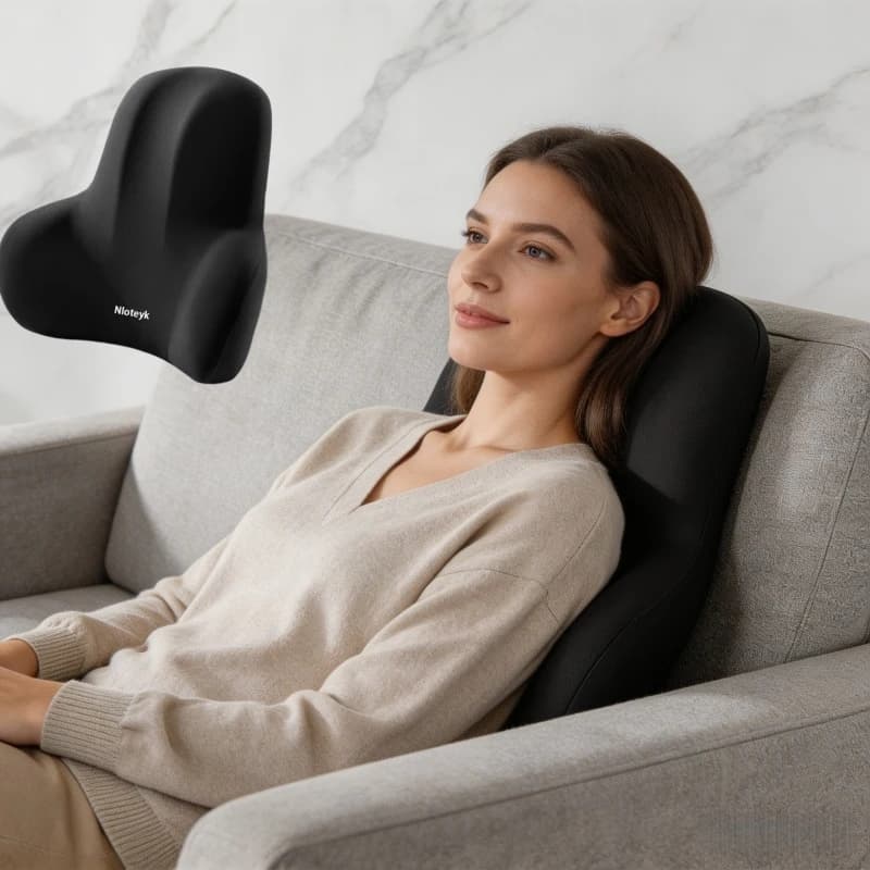 Cuscino per il Collo e Supporto Lombare 2 in 1 in Memory Foam per Auto, Traspirante, Allevia lo Stress