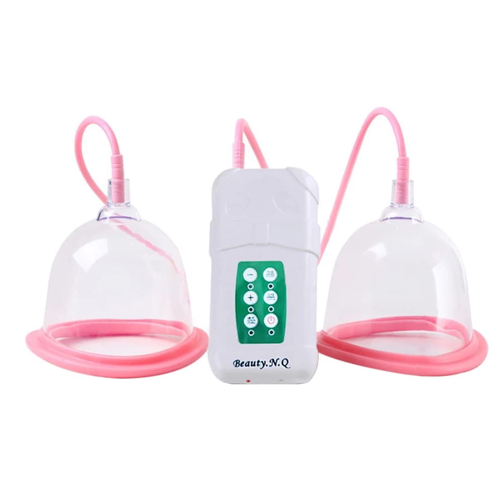 Electric Breast Massager with C/D Cup, Vacuum Absorbing Breast Development Massage Machine, Physical Chest Beauty For Breast Enhancement