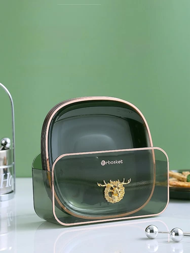 Piatto Decorativo di Lusso per Soggiorno, in Ceramica Smaltata con Bordo Dorato, per Frutta e Cibo, Stile Semplice ed Elegante, Utilizzabile anche come Cestino per Rifiuti