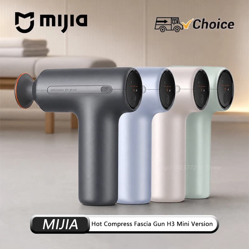 Original NEW MIJIA Hot Compress Fascia Gun H3 Mini 12kg Strong Thrust Sports Fitness Muscle Deep Massage 440g Portable Massager