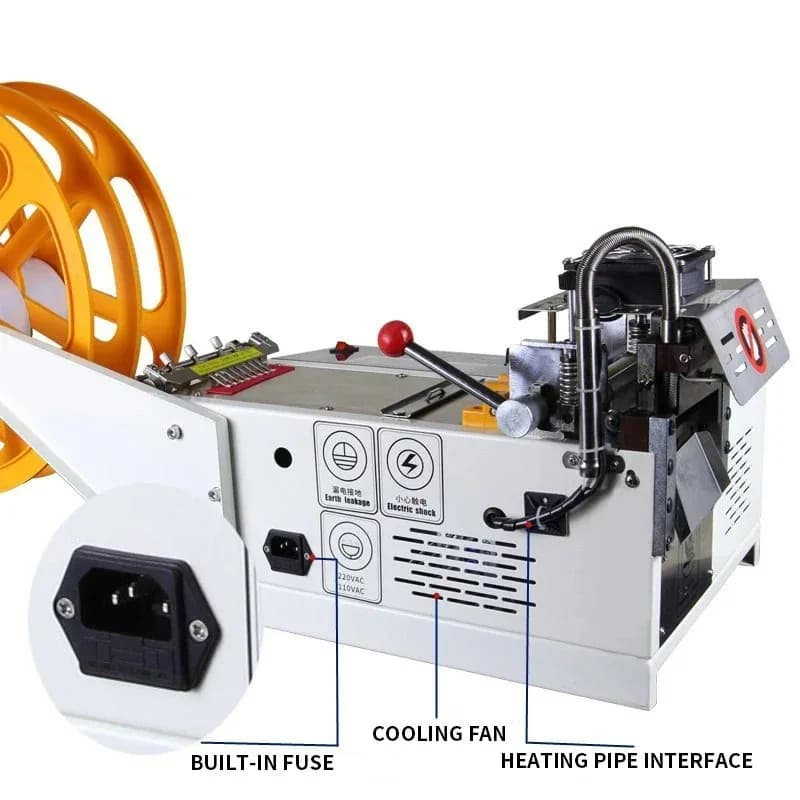 Tagliatrice automatica del nastro computerizzata per nastro elastico in velcro con cerniera fredda e calda - Utensile da taglio per tessuti di precisione