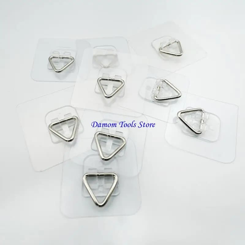57BE 20Pcs Plastic Wall Hooks Picture Hanging Hooks For Bathroom Kitchen No Drilling
