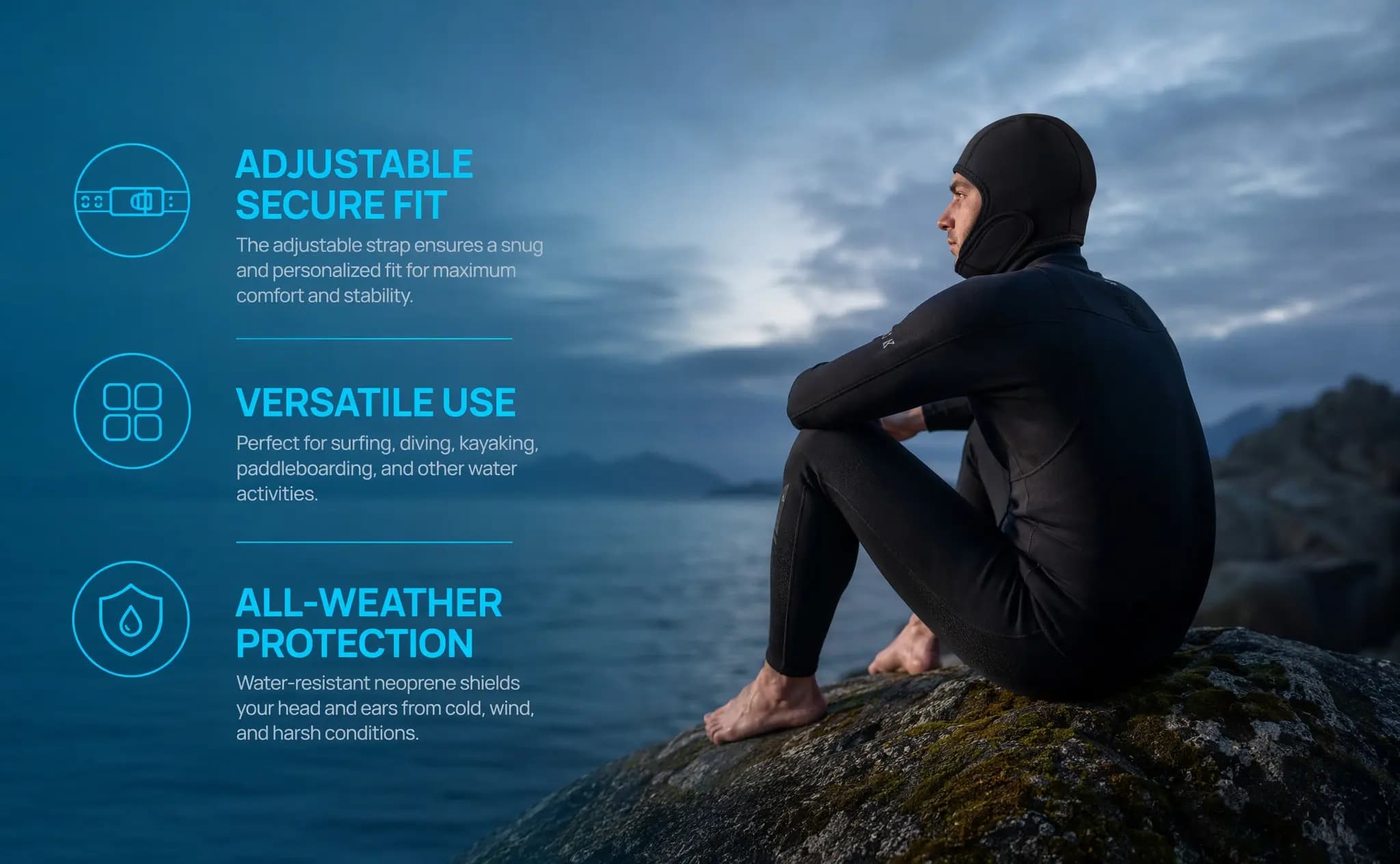 High Quality Diving Swimming Hat Outdoor Elastic Swim Bathing Head Protector Ear Cover Swimming Caps for Men