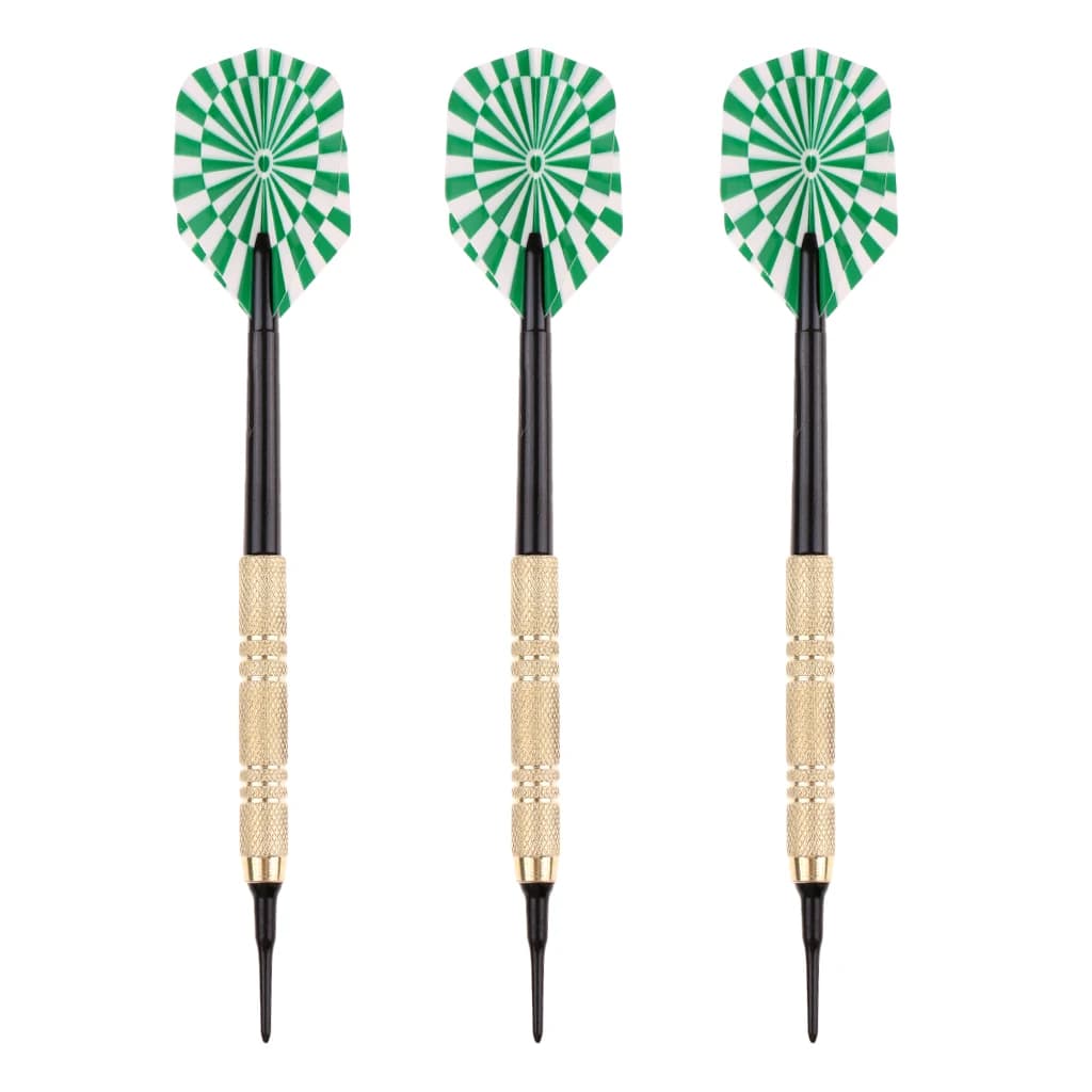 Set di Freccette con Punta Morbida, Corpo in Ottone, Punte Extra in Plastica, Accessori Professionali per Freccette Elettroniche per Bar e Casa