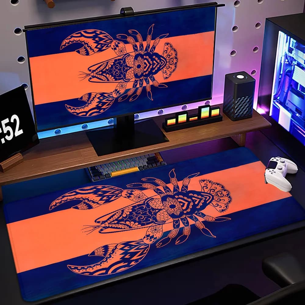 Mosepad con delfini, balene e aragoste, tappetino per computer, accessori da scrivania, tappetino per mouse per PC gamer, tappetini da gioco, decorazione per tavolo.