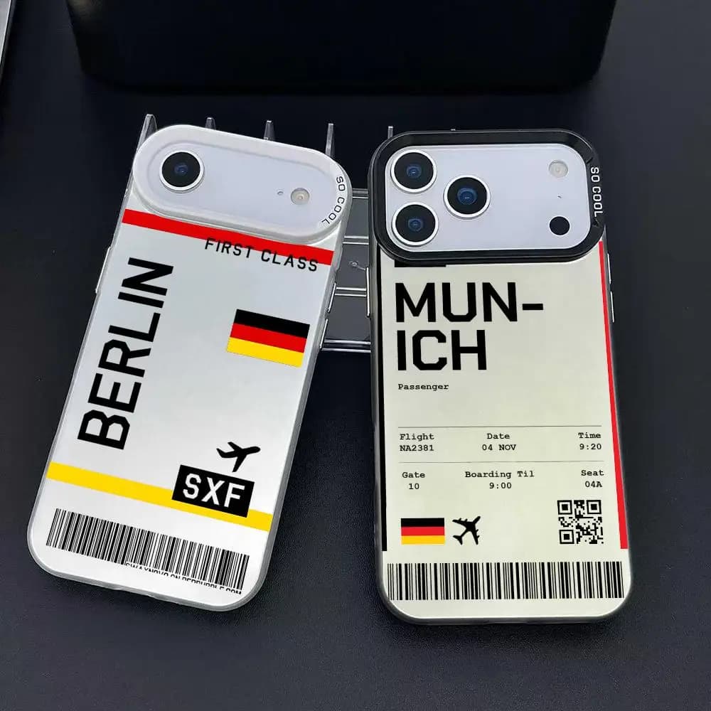 Aereo BERLIN Cassa Del Telefono Per IPhone 17 16 15 14 13 12 11 Pro Max Air Colorato Opaco Laser Aurora Cassa Del Telefono Antiurto