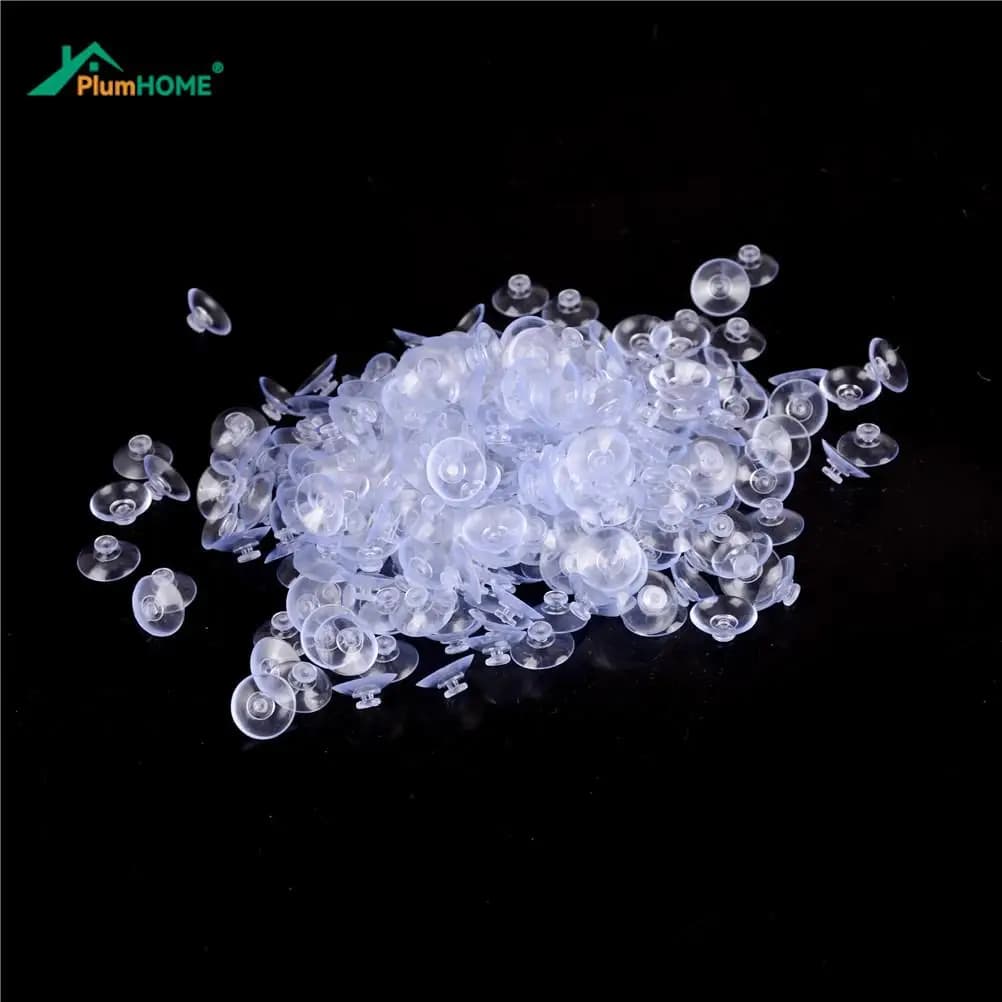 50pcs/Lot Wall Hooks Hanger Kitchen Bathroom Suction Cup Suckers Window Wall Hook Transparent