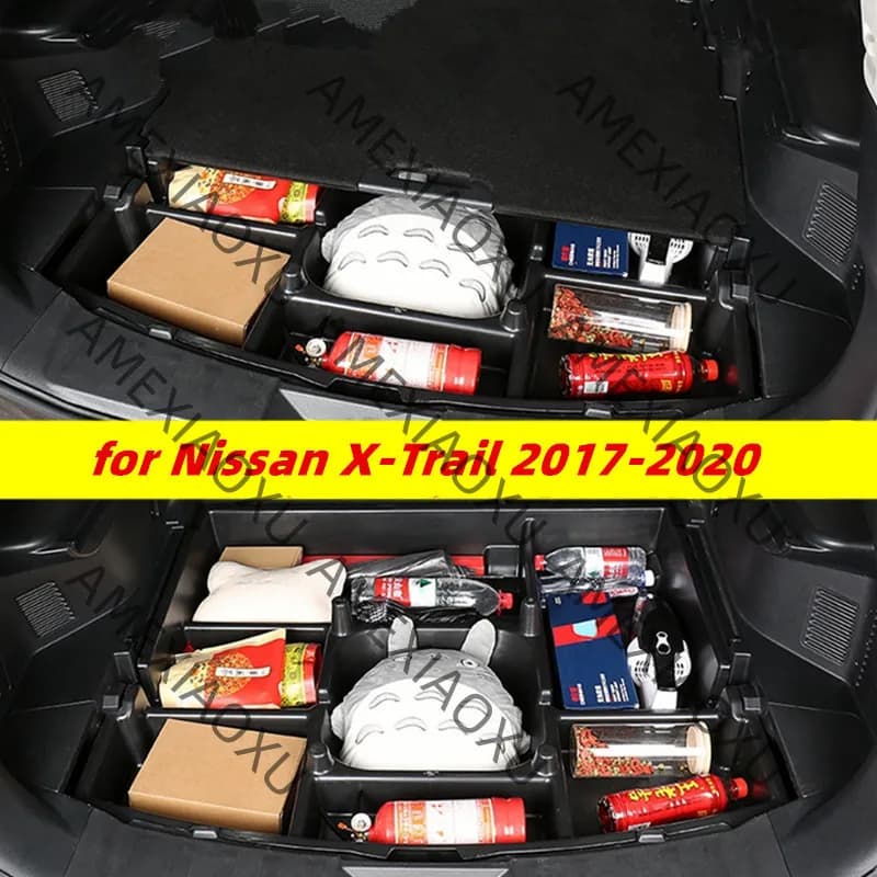 Accessori per Nissan X-Trail 2017-2021, Scatola Organizzatrice per Bagagliaio, Contenitore Grande per Attrezzi e Oggetti Vari