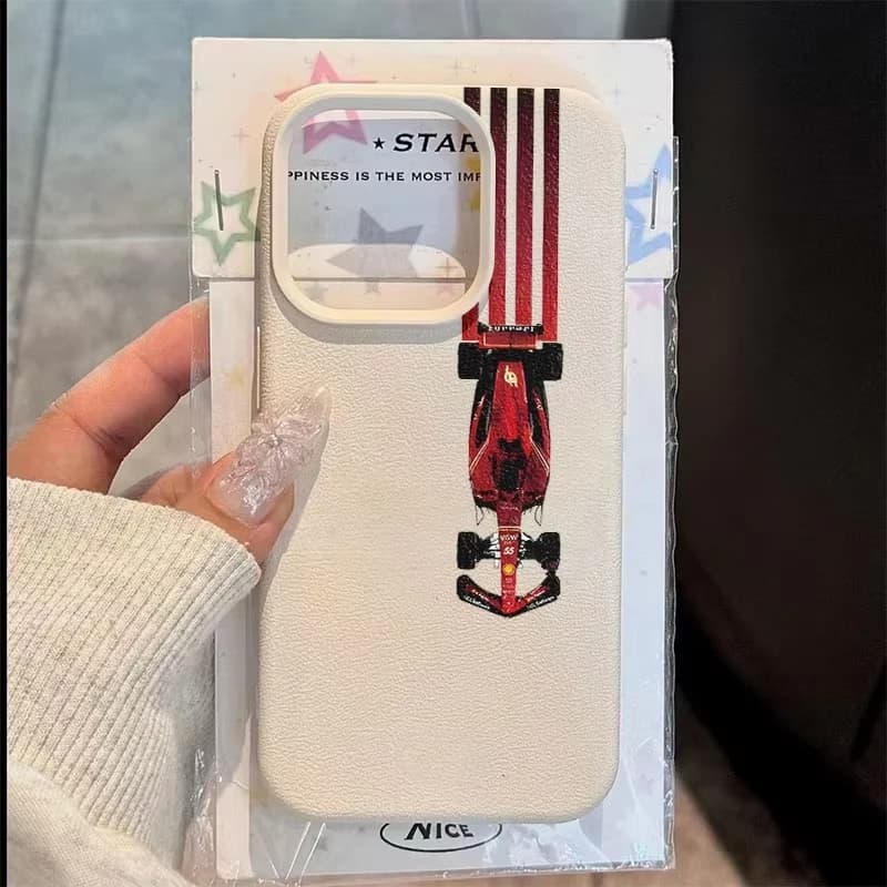 Red Racing Pattern Phone Case For IPhone 17AIR 16E 15 Pro 14 Pro Max 12 11 13 Mini XS XR XS Max 8Plus Cover