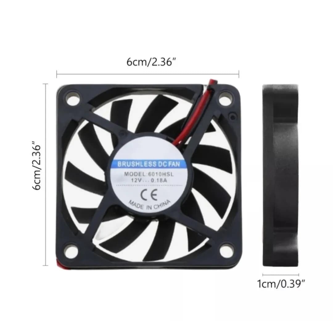PER 6010 HSL DC Ventola CPU per computer di raffreddamento senza spazzole 12V 60x60x10mm 2 pin 4900-6050RPM
