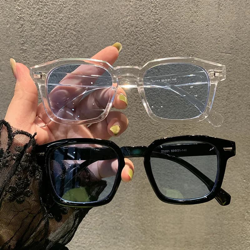 Polygon Square Sunglasses Hip Hop Retro Stylish Lightweight UV Protection Eyewear Men Women For Street Shooting