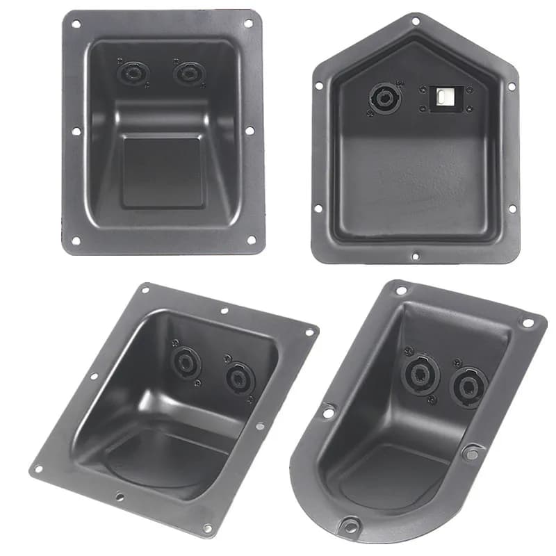1 pz scatola di filo di ferro scatola di giunzione audio da palco quattro core card rubinetto presa femmina scheda di cablaggio, piastra di ferro presa XLR accessori
