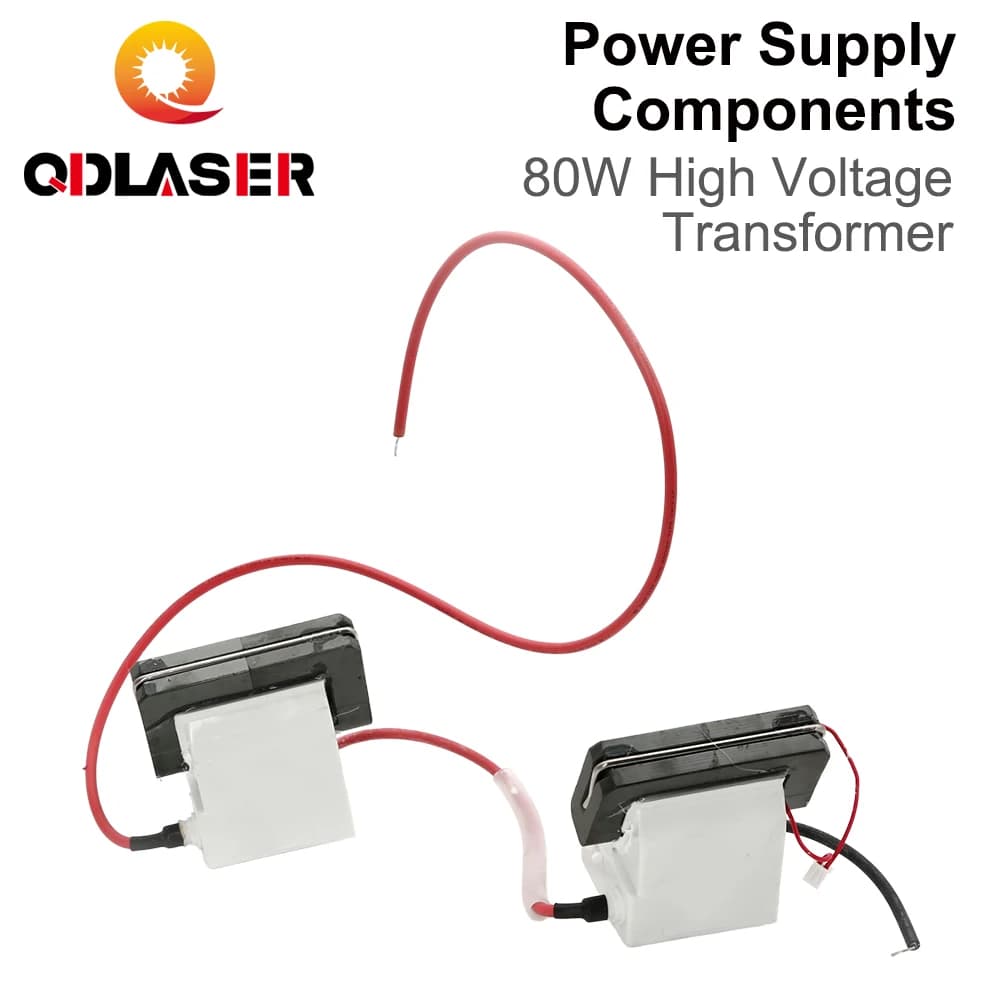 QDLASER CO2 Laser 80W PSU Flyback Transformer High Voltage Ignition Coil for Laser Engraving Cutting Equipment
