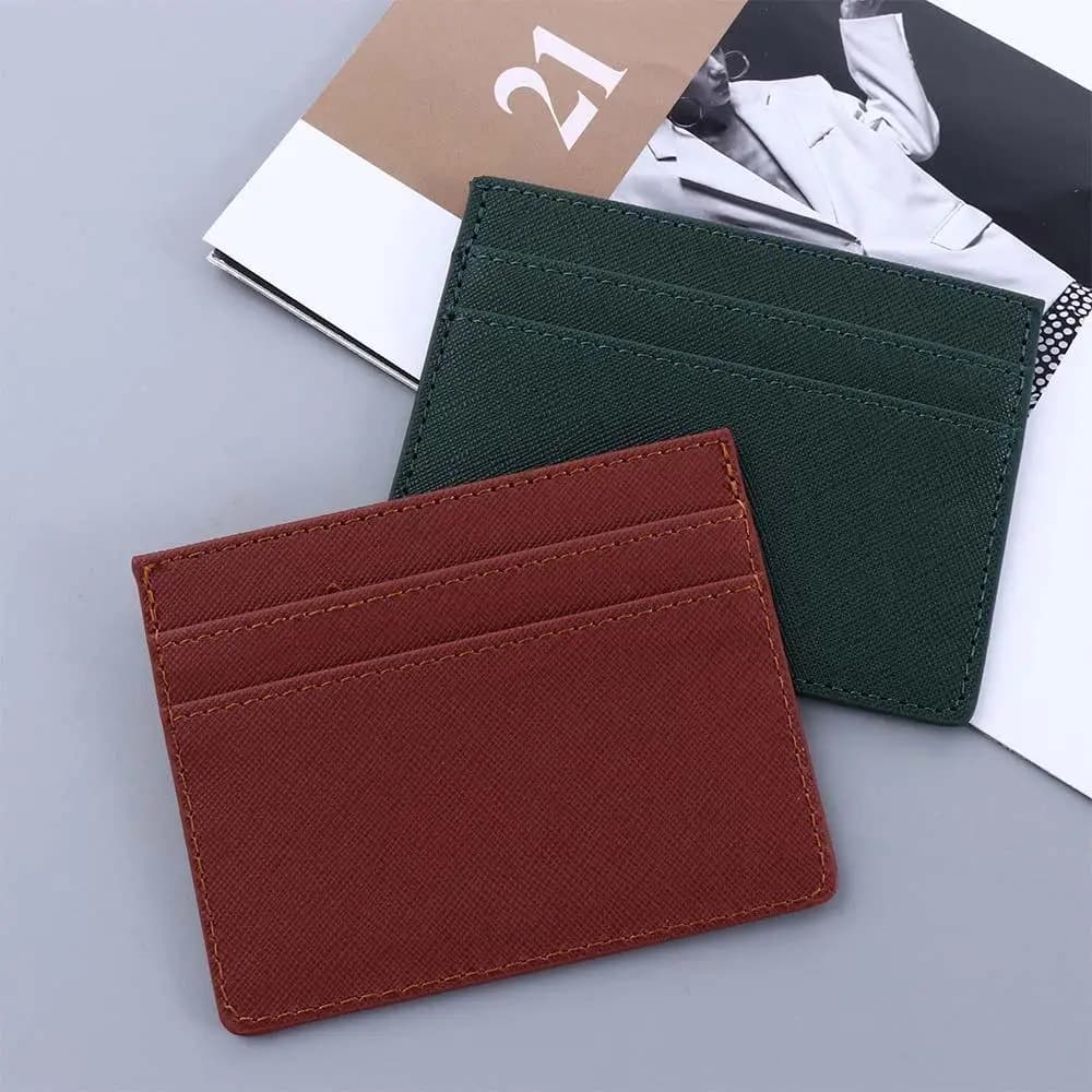 Women PU Leather Credit ID Card Thin Bank Card Business Wallet Case Bag Coin Pouch Slim Card Holder