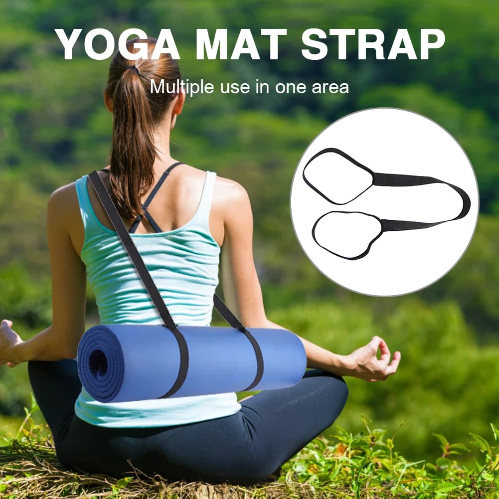 2 Pieces Lightweight Shoulder Strap for Yoga Mat, Free Hands Holder for Yoga Mat, Yoga Carpet Strap for All Measures