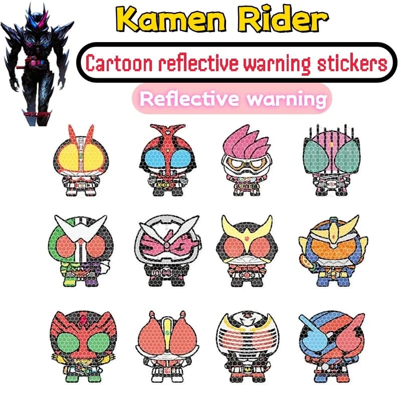 Personalized Kamen Rider car sticker, decorative for car windows and body, scratch cover, reflective sticker for luggage