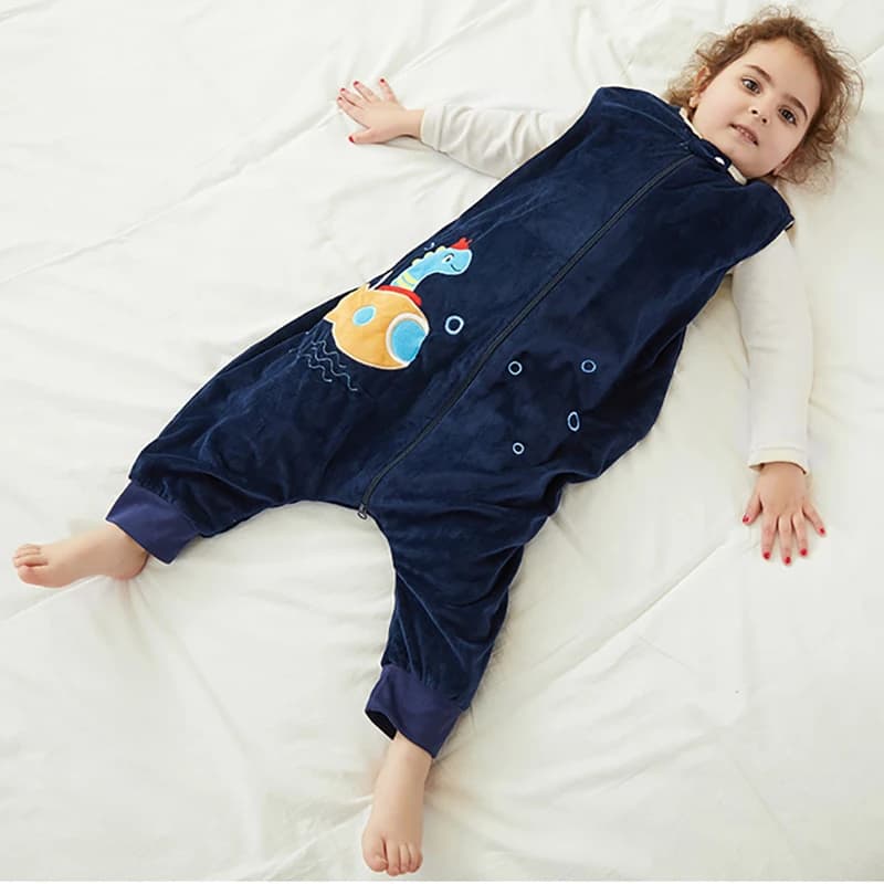 MICHLEY Cartoon Children's sleeping bag for children Sacco with feet Sleeveless Nightwear Sleeping bag for girls Boys Unisex 1-6T