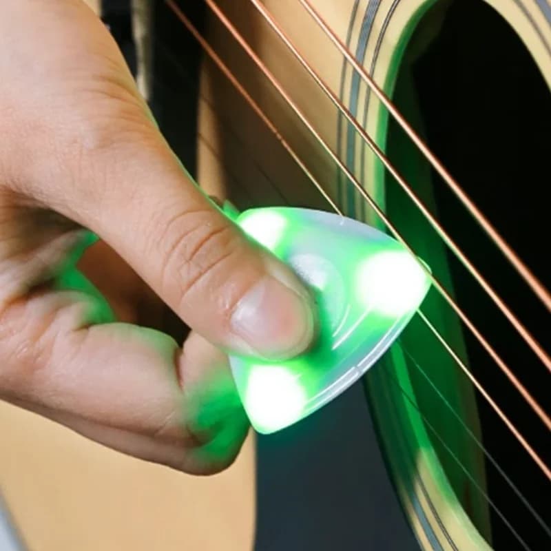 Plettri luminosi per chitarra Plettri luminosi a LED Touch Plettri luminosi Spessore 0,6 mm/0,9 mm/1 mm per basso elettrico/chitarra acustica