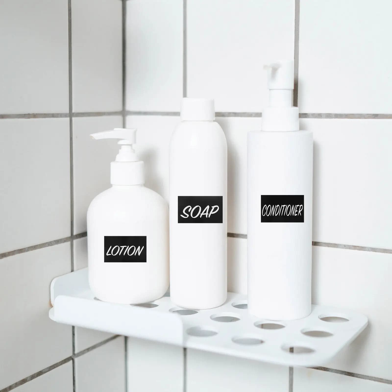 3 Fogli di Etichette Adesive per Sapone Liquido, Impermeabili, Autoadesive, per Bottiglie da Viaggio, Dispenser, Etichette di Classificazione per il Bagno