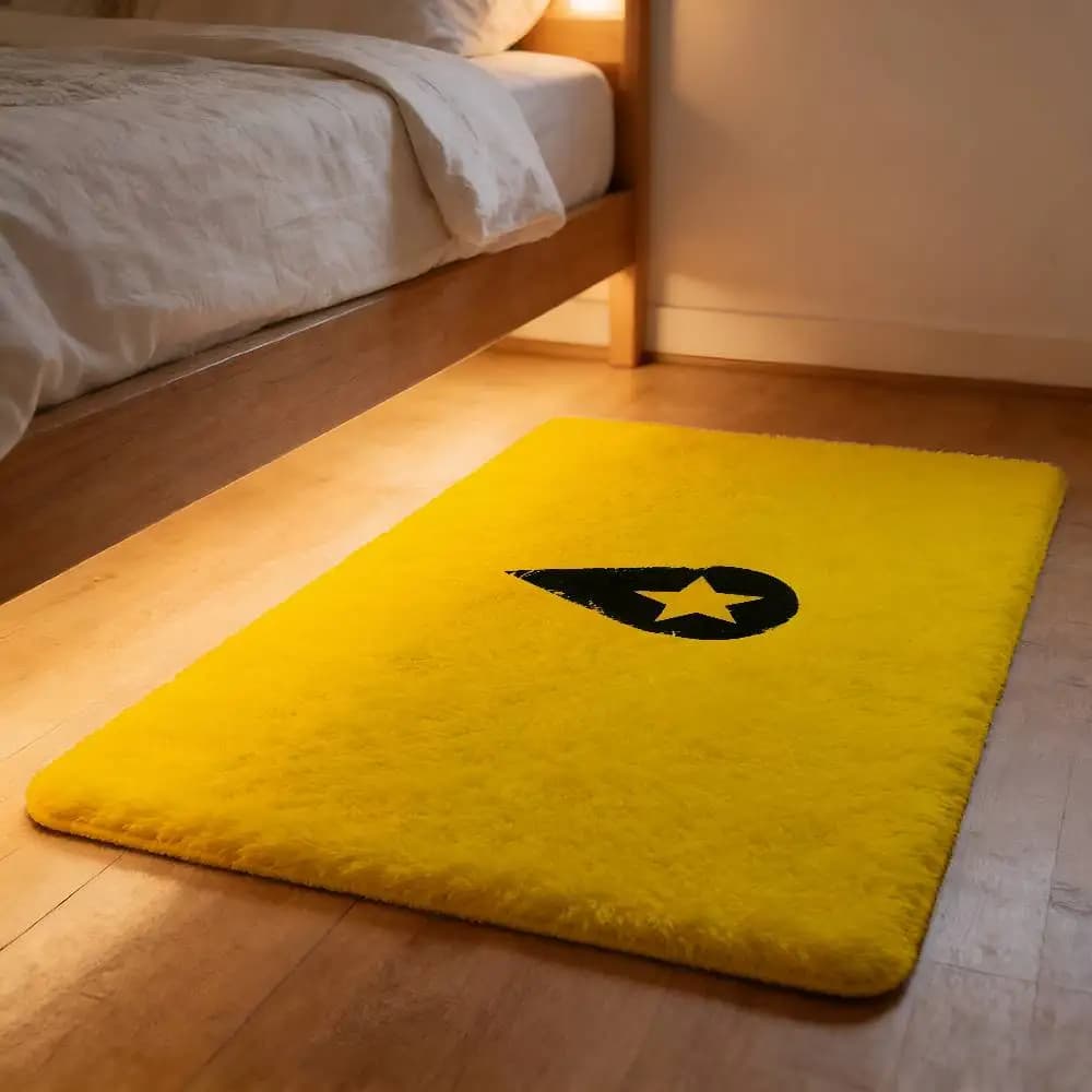 Kid K-Krow Conan Gray Cloud Soft Plush Floor Mat Non-Slip, Shed-Free & Absorbent