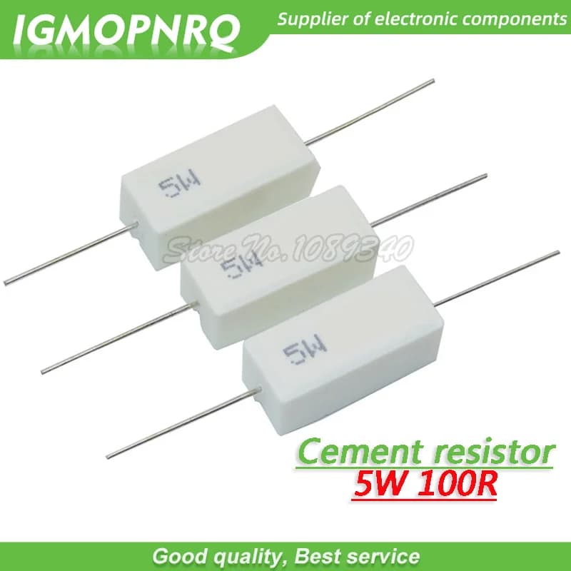 10pcs 5W 100 ohm resistenza al cemento 100R 100ohm gmonrq