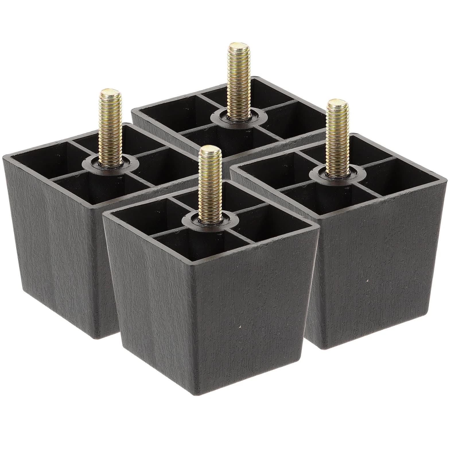 4 pezzi quadrati in plastica gambe per mobili letto alzatine gambe per sedie piedi per divani piedi per divani piedi per armadi gambe per tavoli gambe per scrivania