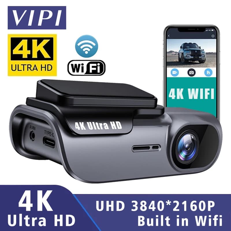E-ACE 4K Car Dash Camera UHD Recording Car DVR Night Vision video recorder DashCam with support wi-fi GPS parking monitoring 24H