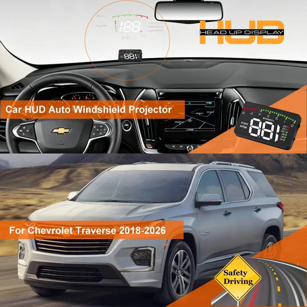 Display Head-Up HUD per Auto Chevrolet Traverse GMT561 2008-2017 C1XX 2018-2026, Proiettore per Parabrezza, Accessori Auto