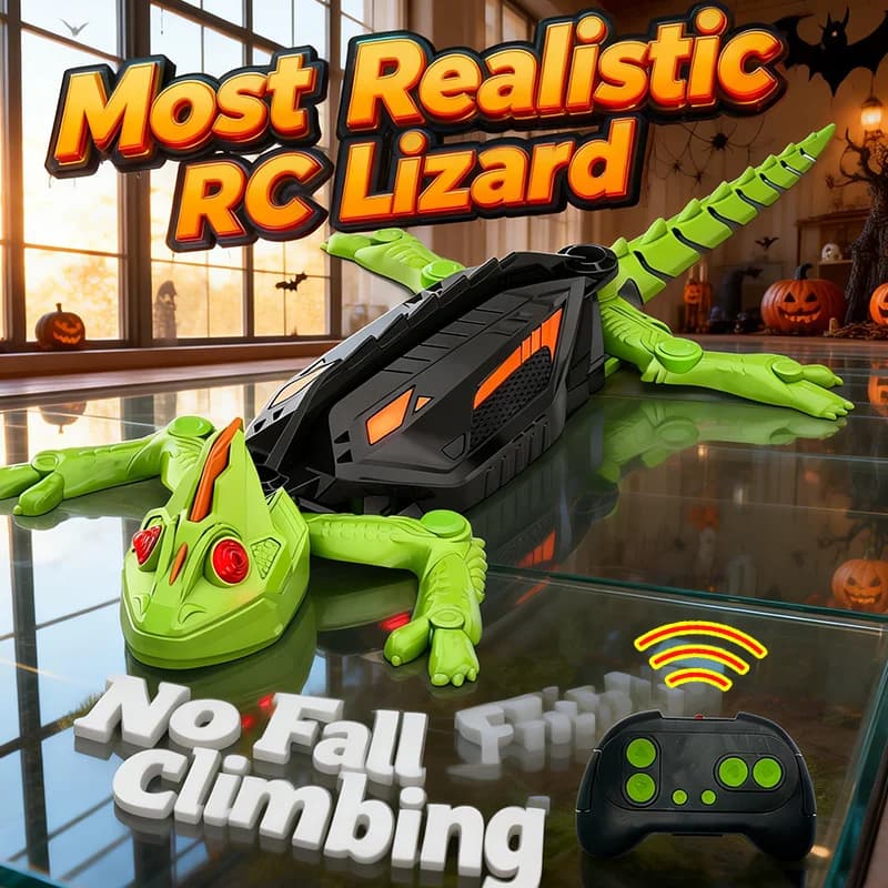 Nuovo Robot Lucertola Telecomandato Ricaricabile, Simulatore di Arrampicata su Muro, Giocattolo per Bambini, Ideale per Halloween