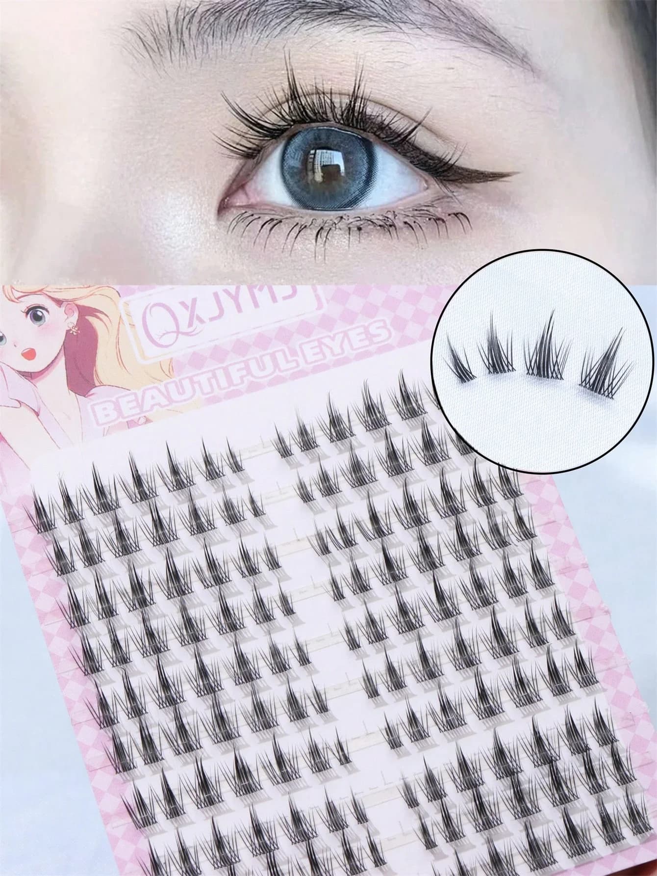 Ciglia finte voluminose and natural effect C-curl, ideal for parties, role games, weddings, discos