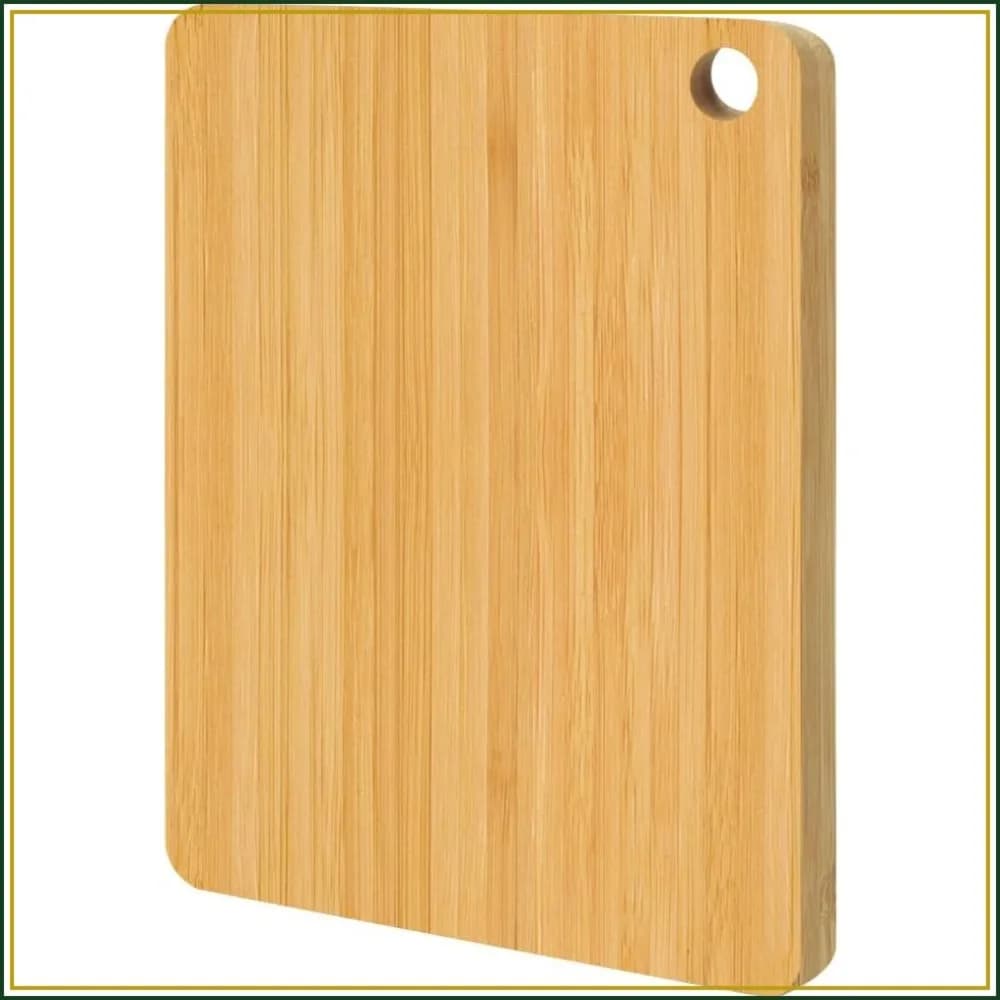 Natural Bamboo Cutting Board, Double-Sided Kitchen Chopping Board for Meat, Cheese, Vegetables - Small