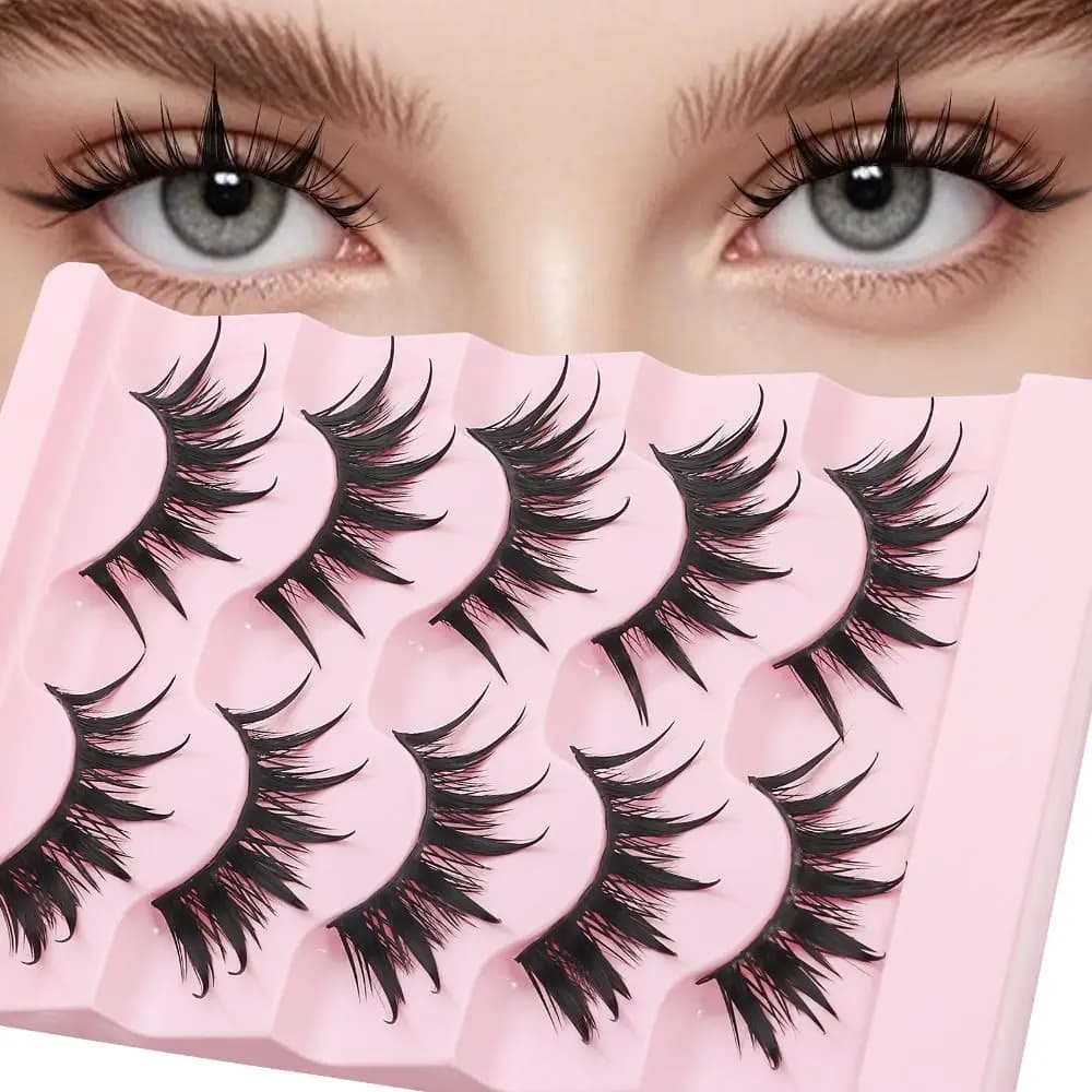 Soft and Voluminous Finte Eyelashes with Sottile, Lunghe e Spesse, Thai Style, Bagnate Effect, Made of Hand, Reusable, Finto Visone 3D