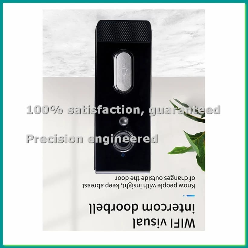 Campanello Intelligente Tuya con Telecamera, Impermeabile, WiFi, Videocitofono 1080P, Protezione di Sicurezza Esterna, Audio Bidirezionale, Argento (EU)-BCBW