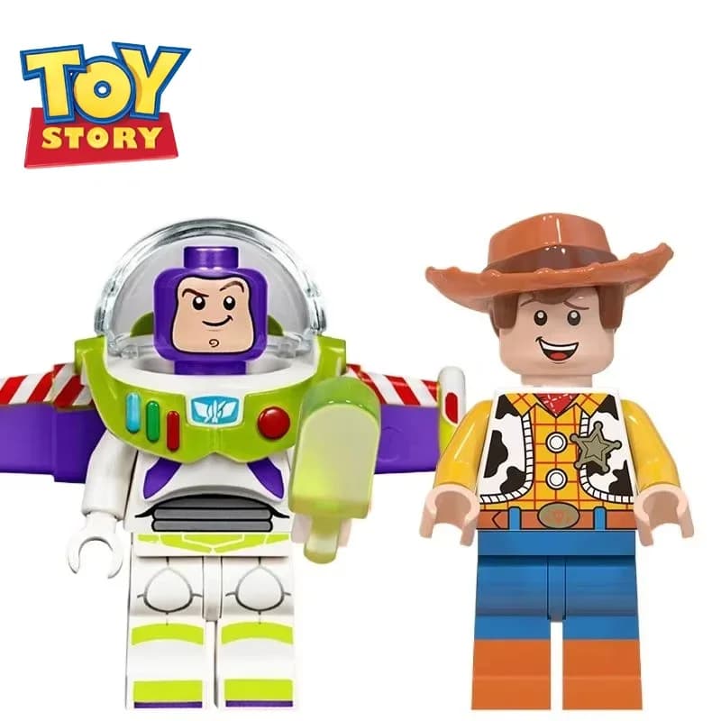 Simpatici Blocchi da Costruzione Disney Toy Story Buzz Lightyear, Portachiavi Creativo, Ciondolo Portachiavi con Woody, Topolino, Paperino, Regalo