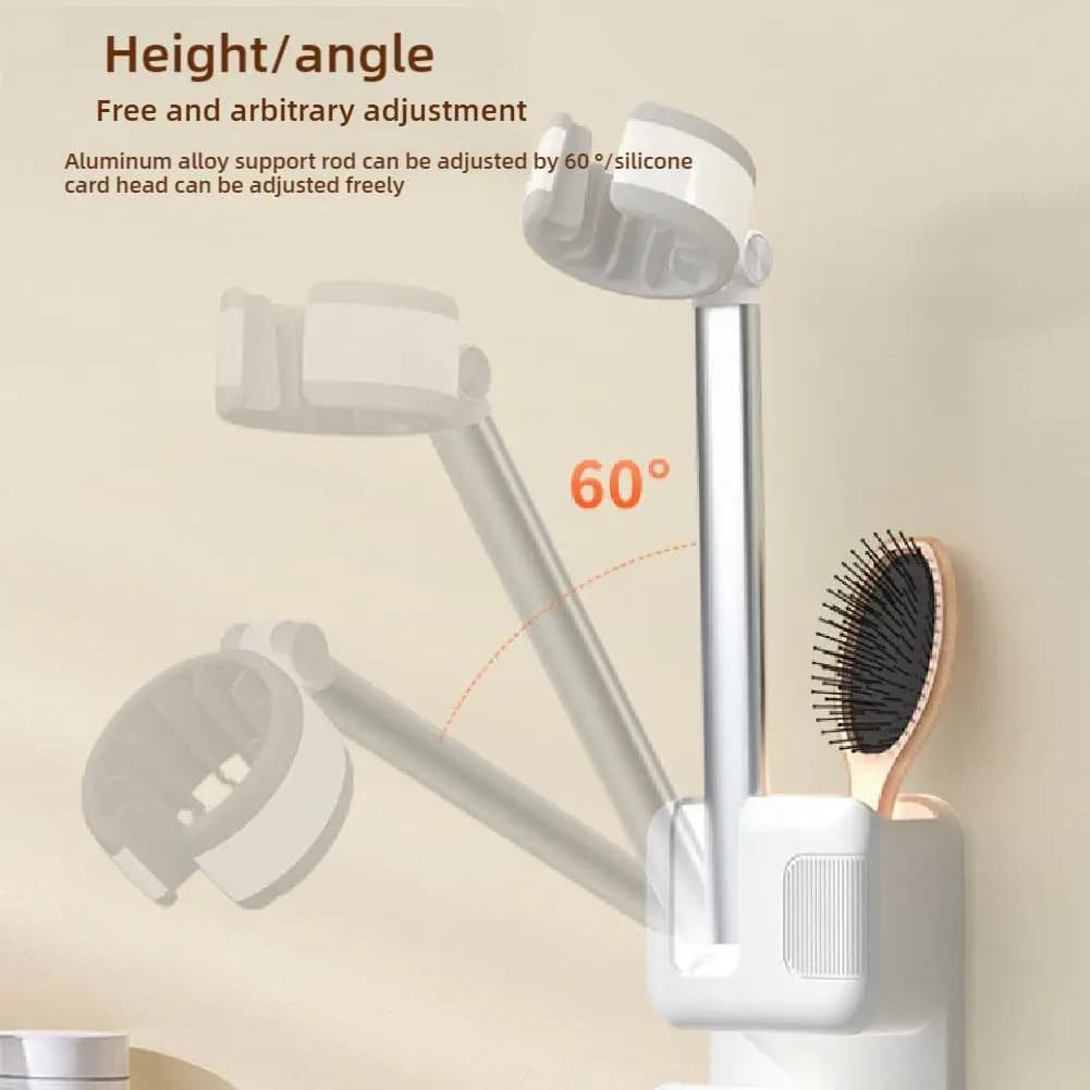Support for hair dryer Wall Mount Rack Punch-Free 2025 Hair styling tools Organizer for bathroom