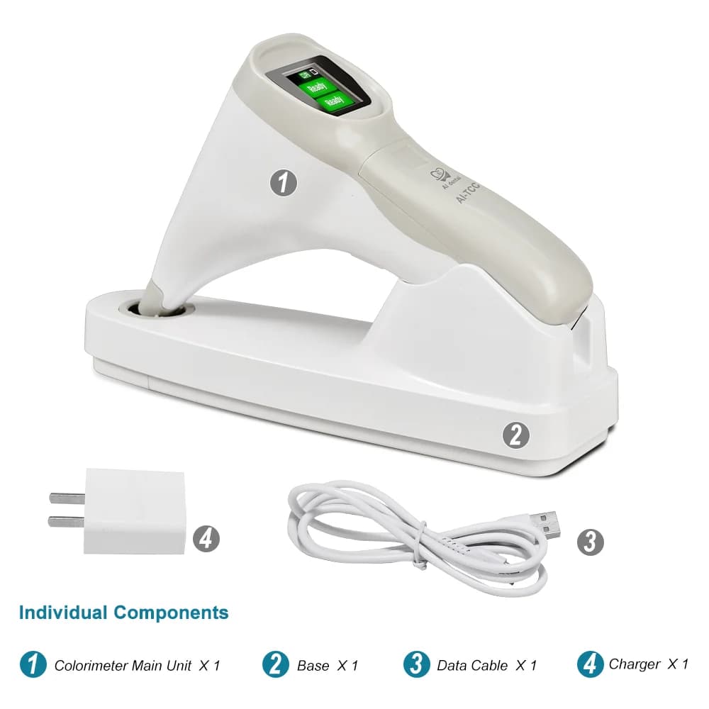 Digital Colormeter for Teeth Color Shade Guide Smart Measurement Color Separator for Teeth Whitening TCC