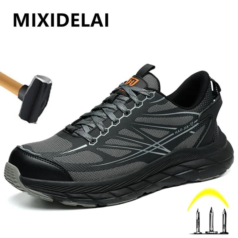 Fashionable Gymnastics Shoes with Steel Tie Boots Anti-slip Protective Shoes Indestructible Drilling Proof Comfort Light