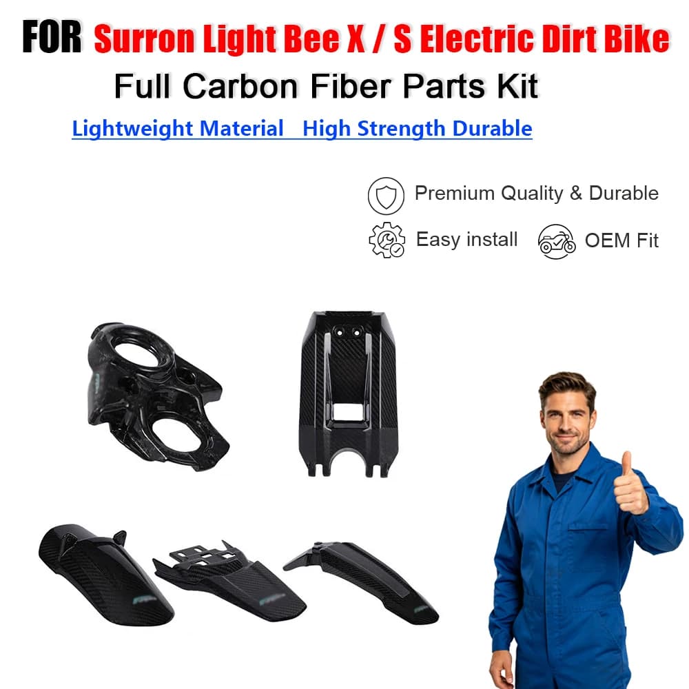 Full Carbon Fiber Parts Kit for Surron Light Bee X S Electric Dirt Bike Accessories Upgrade