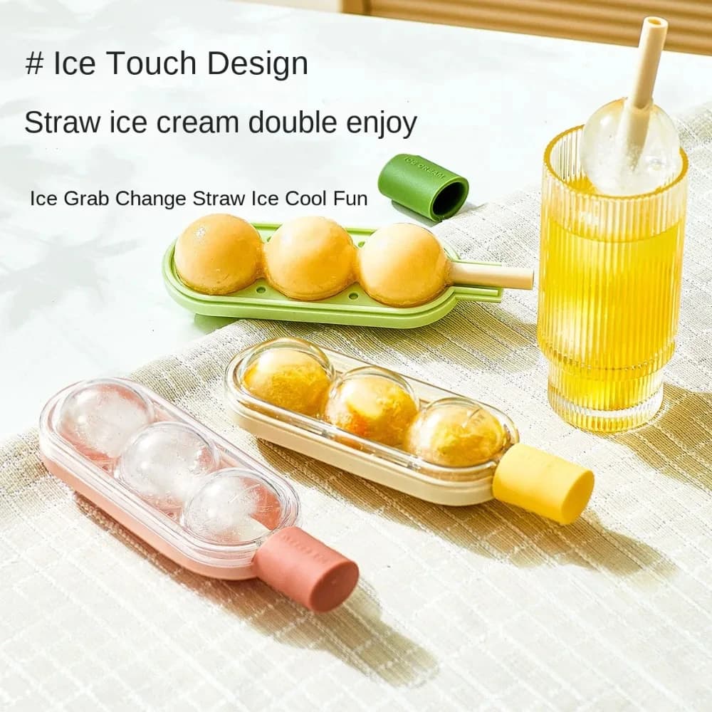 Simpatico stampo per gelato a forma di Haws canditi con stampi per ghiaccioli in silicone con cannuccia, frigorifero per stampi per frutta ghiacciata