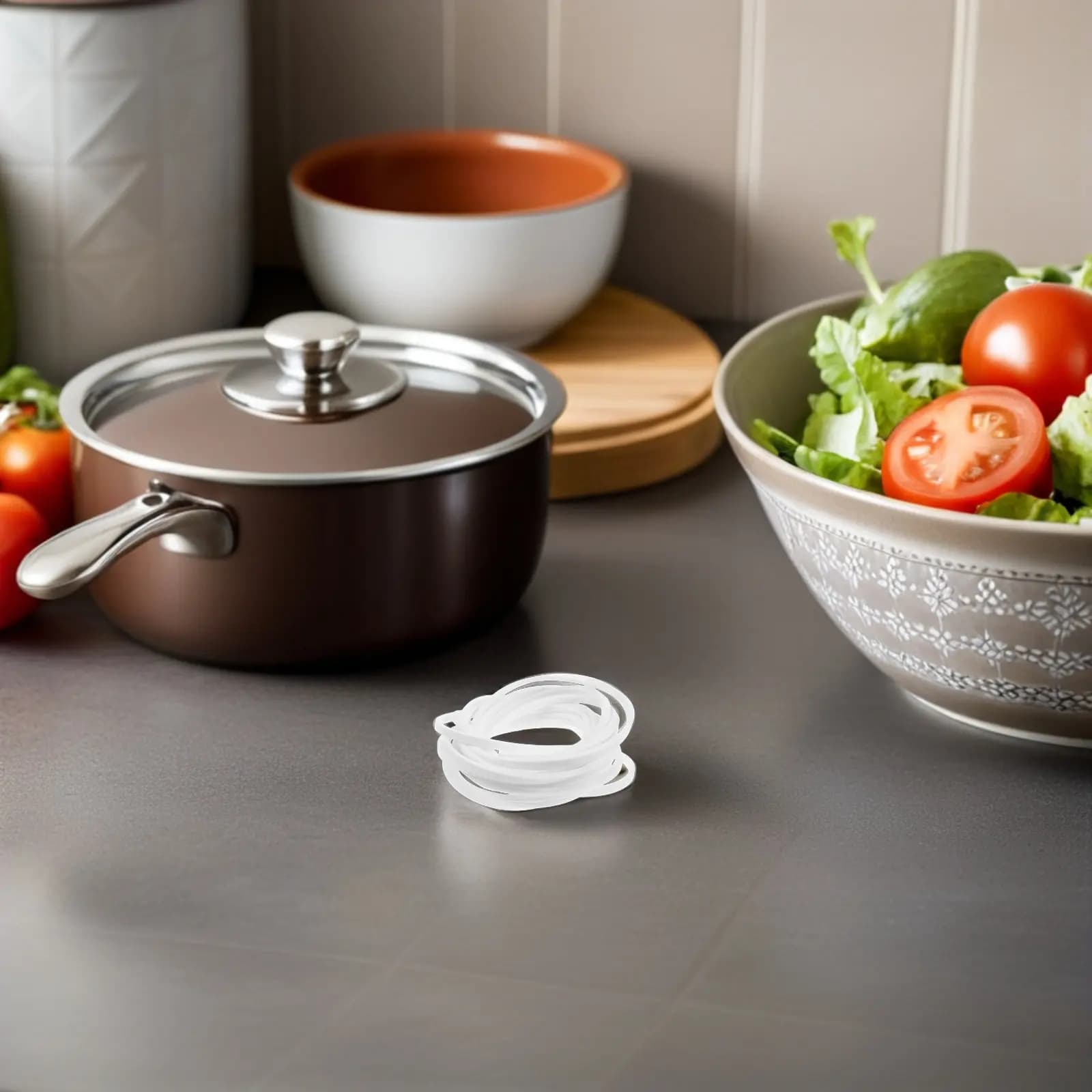 Guarnizione in Silicone da 5 Metri per Contenitori in Vetro, Scatole Bento, Lunch Box, Ermetica e a Prova di Perdite, per Alimenti
