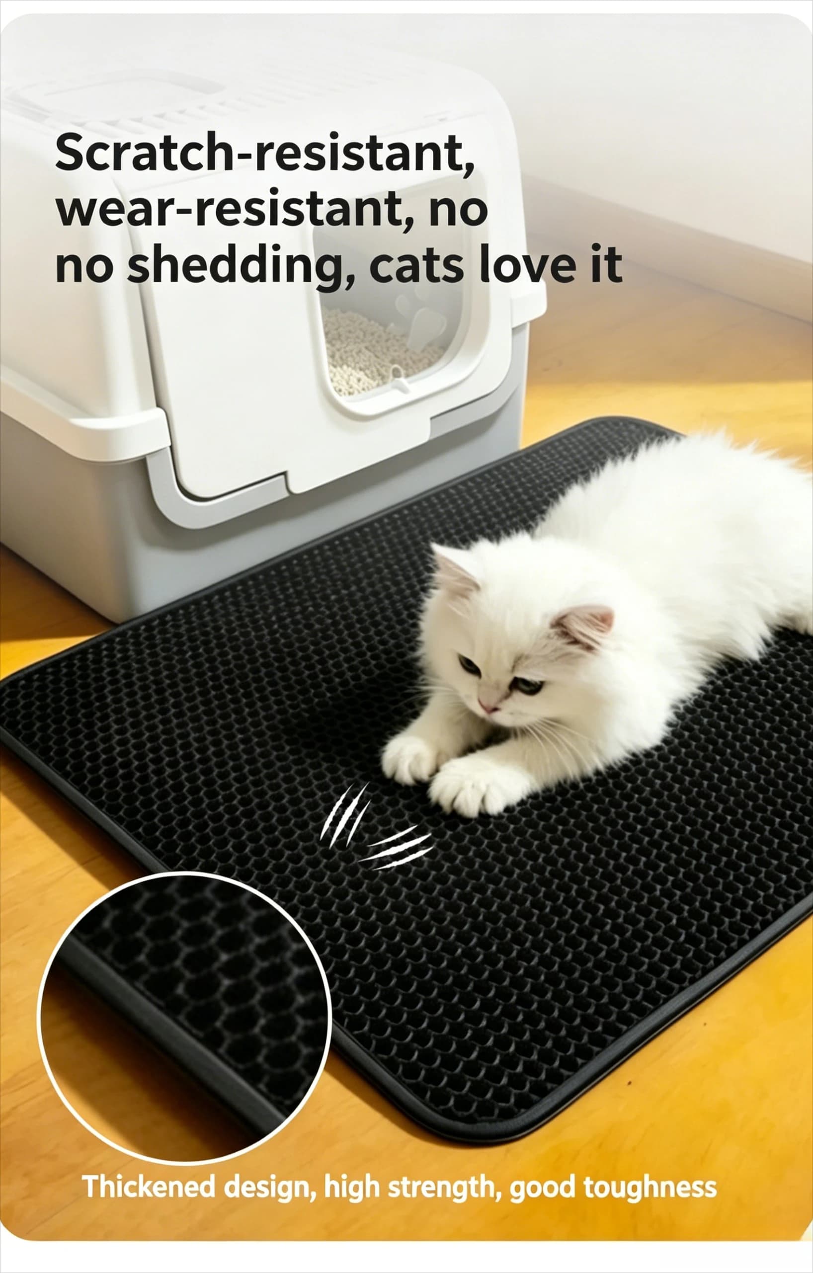 New Double-layer Environmentally Friendly EVA Cat Litter Pad Washable Anti Take Out Anti Splash Double-layer Filter Pad