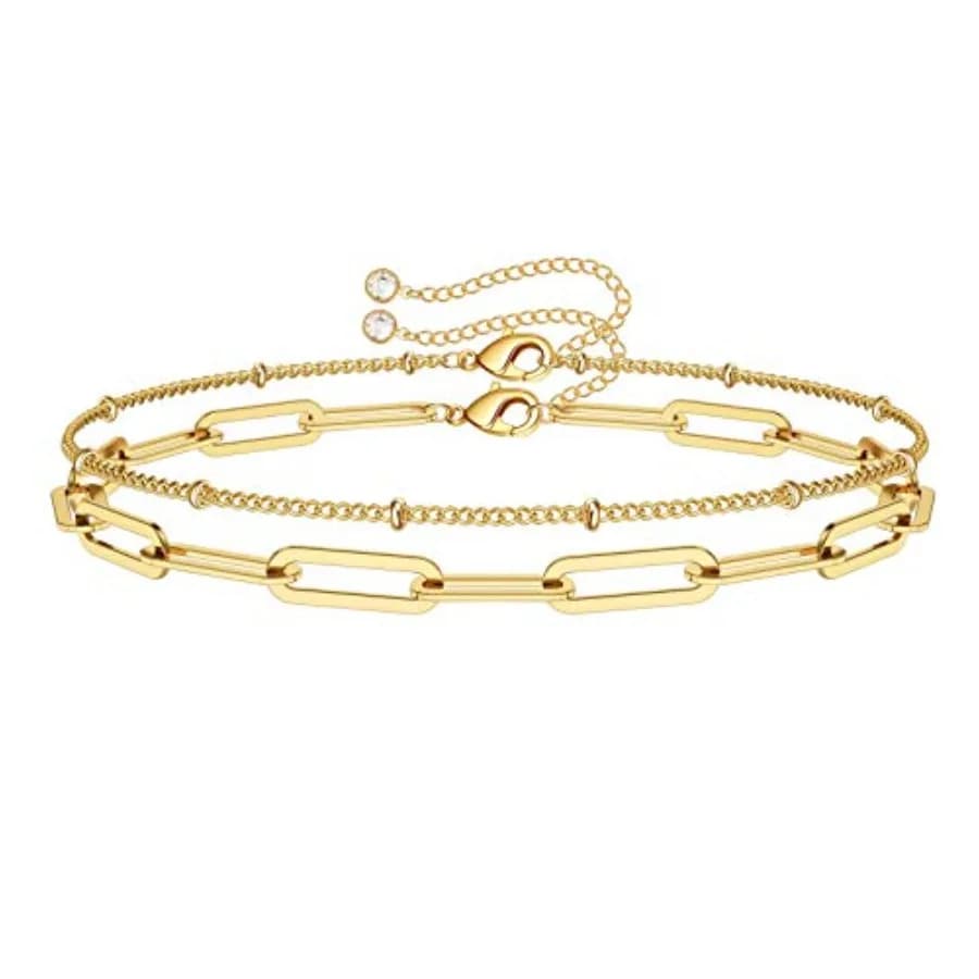 Dainty Gold Bracelets for Women, 14K Gold Plated Adjustable Bracelet Cute Evil Eye Oval Bar Turtle Gold Bracelets for Women Jew