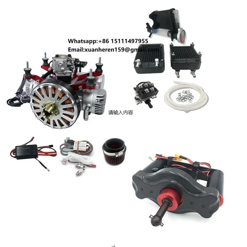 DLE70HD Drone Engine 4.2kw Water-Cooled Hybrid Electricity Generator Gasline Engine Kit ZLD