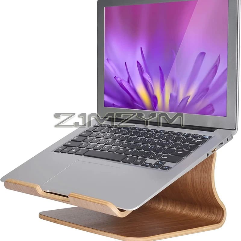 Supporto per laptop in legno Supporto di raffreddamento per elevazione Staffa per laptop desktop Aumenta il dissipatore di calore per laptop e tablet