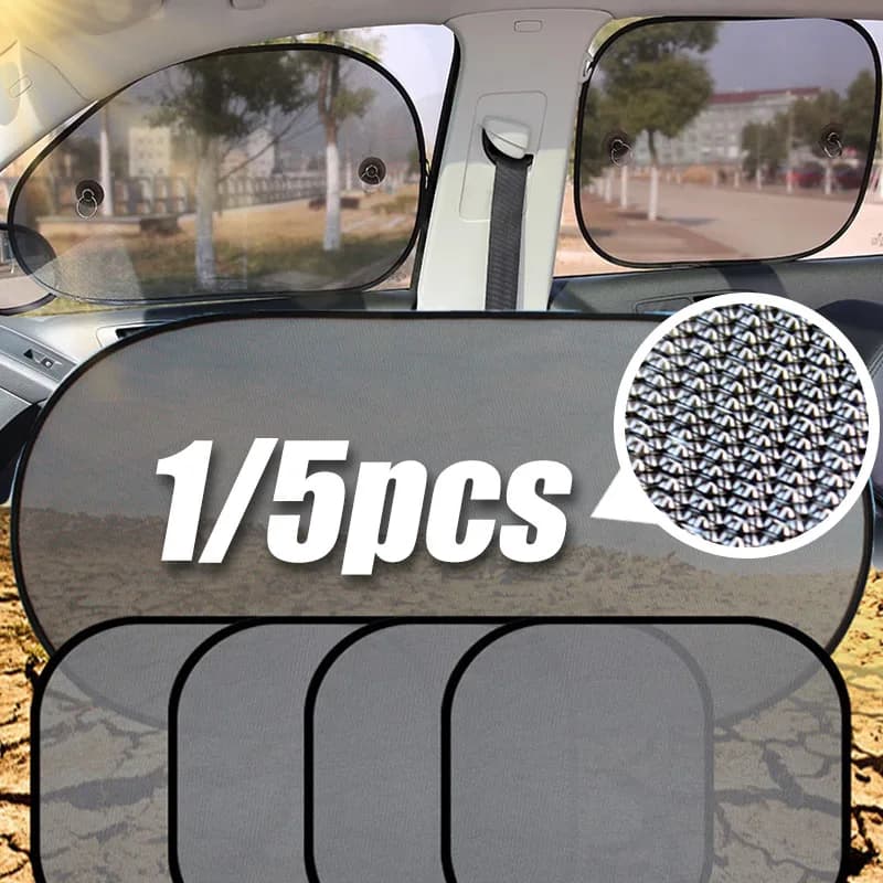 1-5 pezzi parasole per auto universali pieghevole finestrino laterale automatico parabrezza posteriore copertura parasole in rete accessori per parabrezza per auto esterno