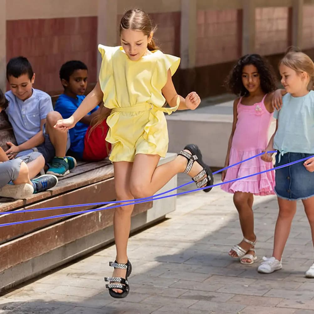 Chinese Jumping Rope Kids Jump Elastic Band Lightweight Portable Outdoor Exercise Fitness Skipping Rope for Children Preschool