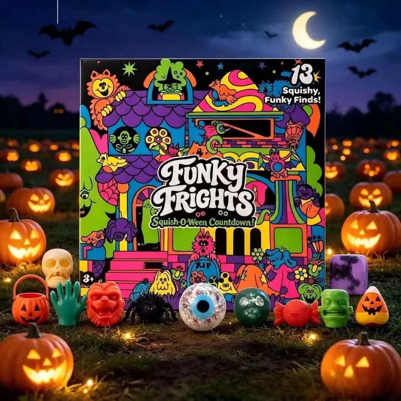 Needoh Unbox The Halloween Countdown BlindBox Surprise Box Figure Bento Box Mystery Figure Sensory Toys Relieve Anxiety,Souvenir